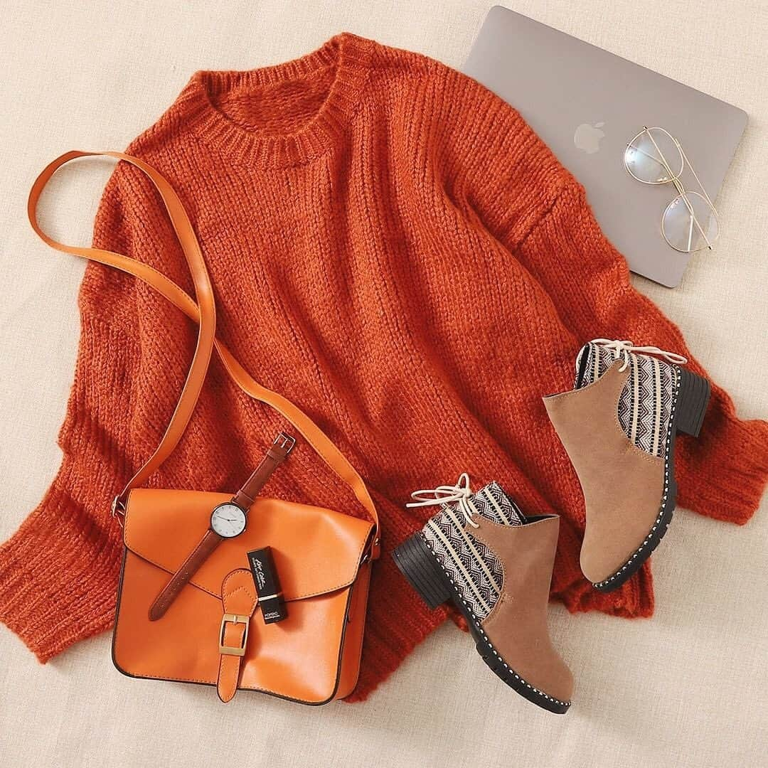 SHEINさんのインスタグラム写真 - (SHEINInstagram)「Casual wear done right.🍊 Shop 'SHEIN Plus Drop Shoulder Solid Sweater' link in bio. ID:631166 #SHEIN #SHEINOOTD #SHEINstyle #OOTD #solid #sweater」9月27日 20時18分 - sheinofficial