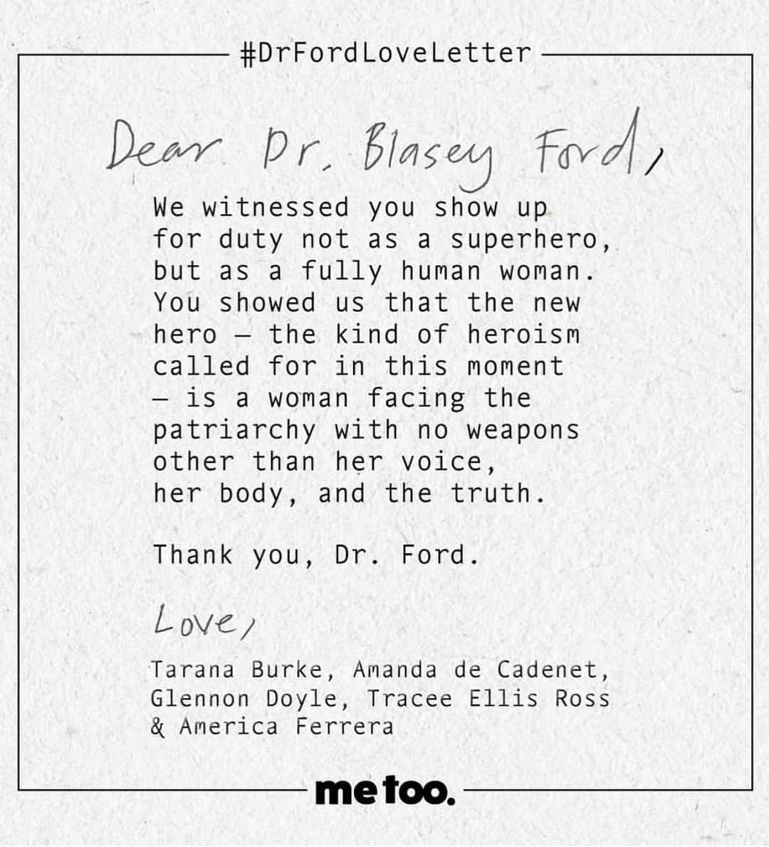 アマンダ・デ・カディネットさんのインスタグラム写真 - (アマンダ・デ・カディネットInstagram)「One year ago today, I wrote an open letter to Dr.Ford along with @TraceeEllisRoss @TaranaBurke @GlennonDoyle and @AmericaFerrera . We wanted to let her know that her sacrifice was not made in vain and that remains true today. #DrFord」9月28日 3時31分 - amandadecadenet