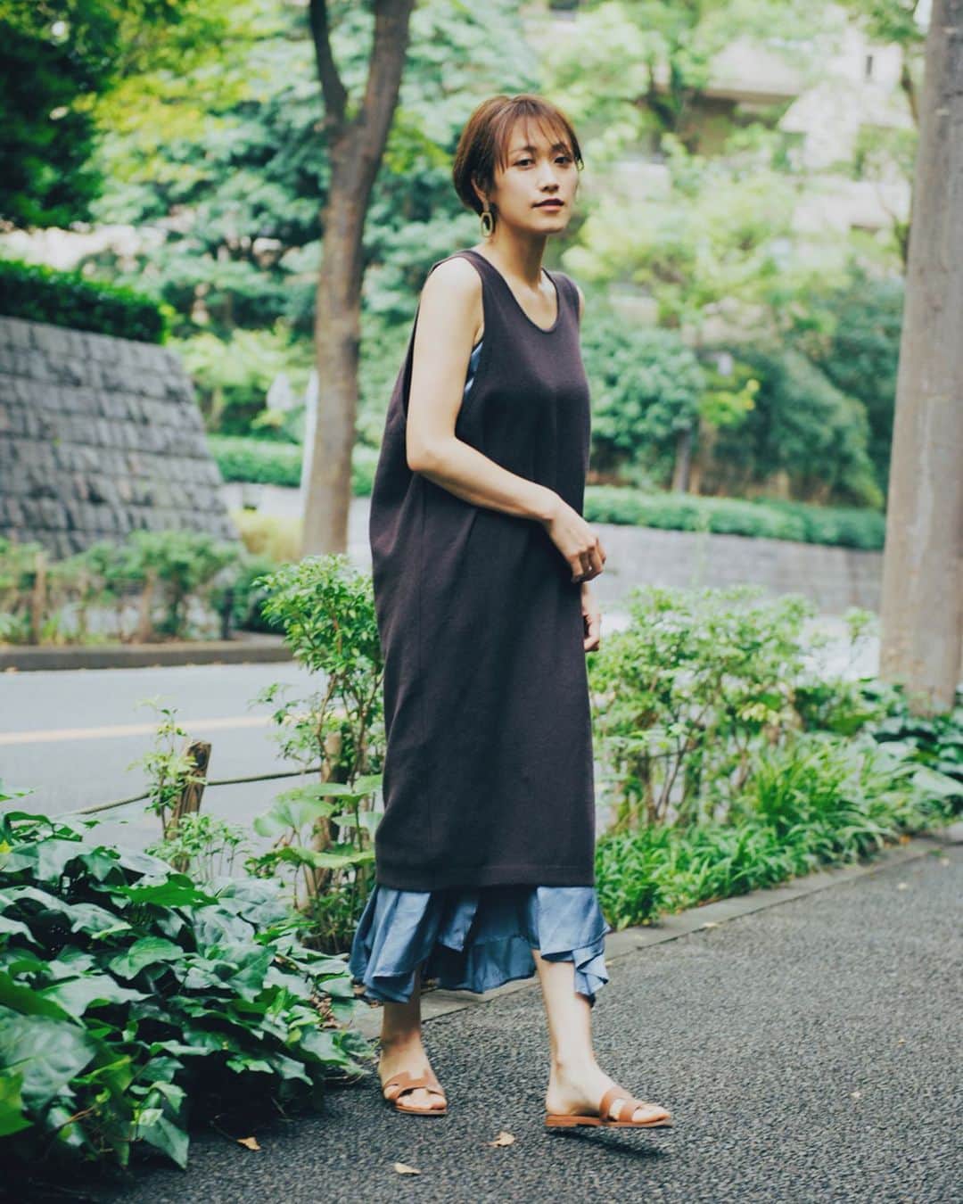 Miki Kanekoさんのインスタグラム写真 - (Miki KanekoInstagram)「@jamaisvu_jp のお洋服で親子リンク💙 . フワフワの水色ニットが可愛すぎた🥰 . . 水色×ブラウンの合わせもすごく好き💓 . . . . .  #jamaisvu#knit#blue#onetone#2019fw#撮影」9月28日 11時52分 - mikiaoba