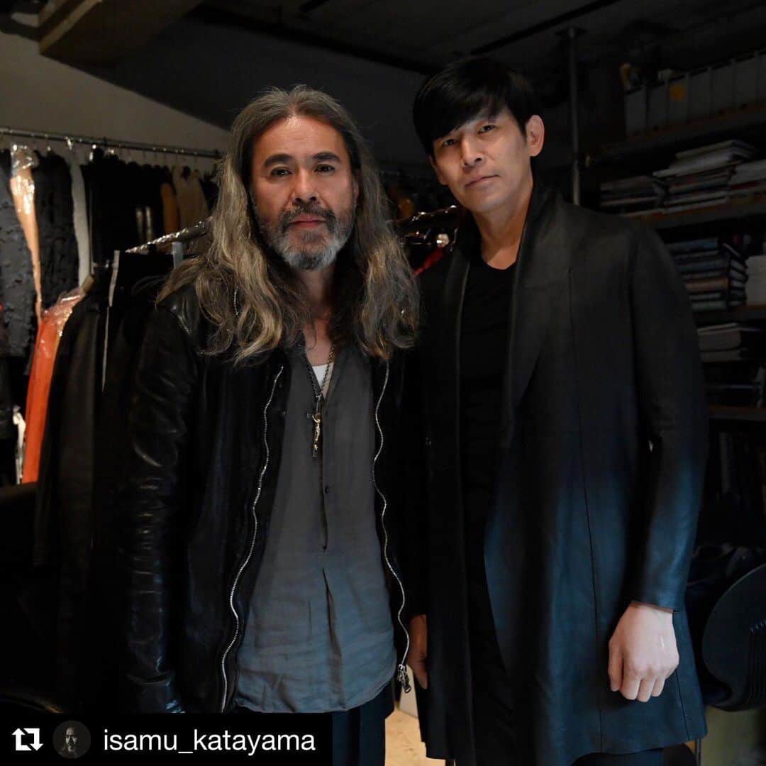 宮上元克のインスタグラム：「片山さんフィッティングお疲れ様でした！10/8宜しくお願い致します！ #Repost @isamu_katayama with @get_repost ・・・ @motokatsu_dr フィッティングお疲れ様でした。 身体これ以上デカくしないでね。 #backlashnight #isamukatayamabacklash  #aceofspades  www.backlash.jp/event」