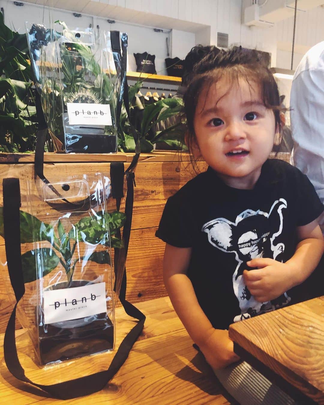 Saki のインスタグラム：「#大丸心斎橋 がリニューアルopenして﻿ 今日初めて行ってきた〜👪﻿ 6階にある　@planb_master_piece  へ﻿ 素敵な緑との出会いを求め…🌳🌱🌵﻿ ホンマにぜんぶカッコ良い植物しか売ってなくて﻿悩んで、 一目惚れしたカモフラージュ柄の葉っぱが﻿特徴的な　#アグラオネマ　と、  #黒サボテン 🌵﻿ を選びましたー✨🙋🏼‍♀️﻿ ﻿ 植物育てるのめちゃ苦手やけど﻿ 指導の元頑張って育てよう💪💪笑﻿ @itsuki_hattori  Thanks🔥」