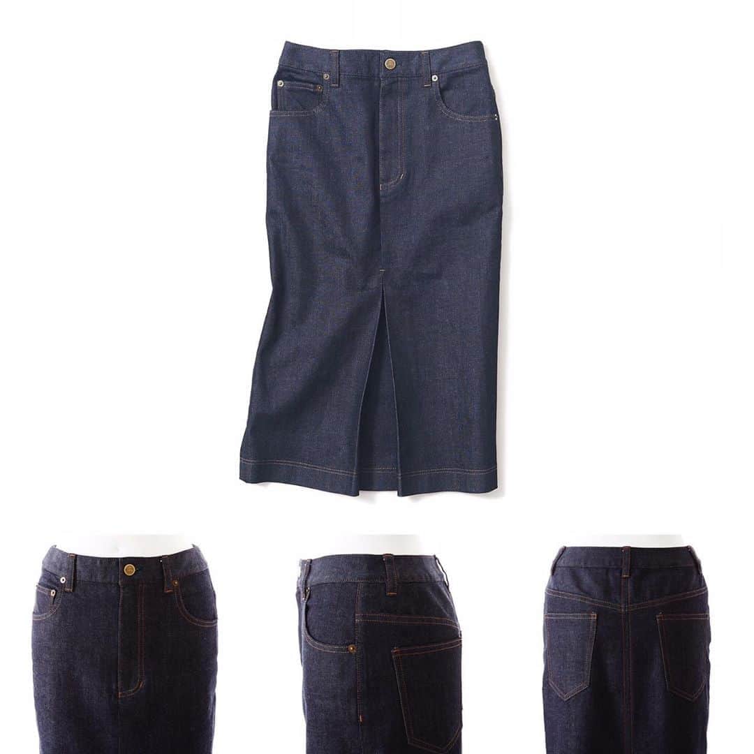 のインスタグラム：「・ New♦️Arrival・ ・ ♦︎LOUSTICルスティック/ボックスプリーツデニムスカート（INDIGO） ・ 深みのあるインディゴカラーとボックスプリーツで、トラディショナルな雰囲気のあるデニムスカート。 前後に入ったボックスプリーツが魅力的なデザインは、足さばきもよく、後ろプリーツスリットから、ちらりと覗く足のラインが女性らしく上品です。 そして、ヒップまわりは身体にフィットし、ヒップラインをスッキリと見せてくれ、ストレッチも効いて快適な着心地です。カジュアルになり過ぎずオールシーズン着て頂ける大人デニムスカートです。 ・ #kkcloset #kkshop #菊池京子 #kyokokikuch #coordinate #code #ootd #outfit #kotd #カジュアル #style #fashion #ファッション #オールシーズン #denim #denimskirt #indigo #navy」