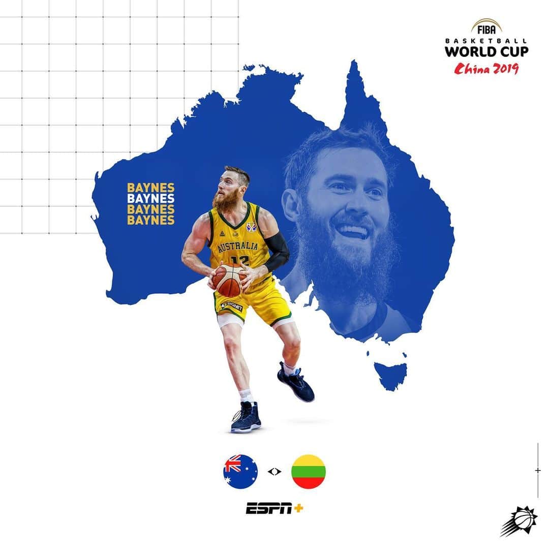 フェニックス・サンズさんのインスタグラム写真 - (フェニックス・サンズInstagram)「‪Aussie, Aussie, Aussie! 🇦🇺‬ @houseobayne || @BasketballAus‬ . ‪🕟 4:30AM‬ ‪📺 @espn+‬」9月5日 12時40分 - suns