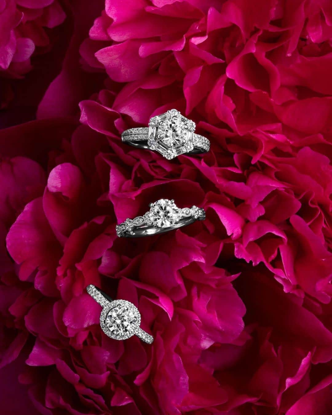 Monique Lhuillierさんのインスタグラム写真 - (Monique LhuillierInstagram)「Love is in the air 💗 My latest fine jewelry collection for @bluenilediamond 💍 xM #engagementring #weddingring #mlfj」9月5日 10時34分 - moniquelhuillier