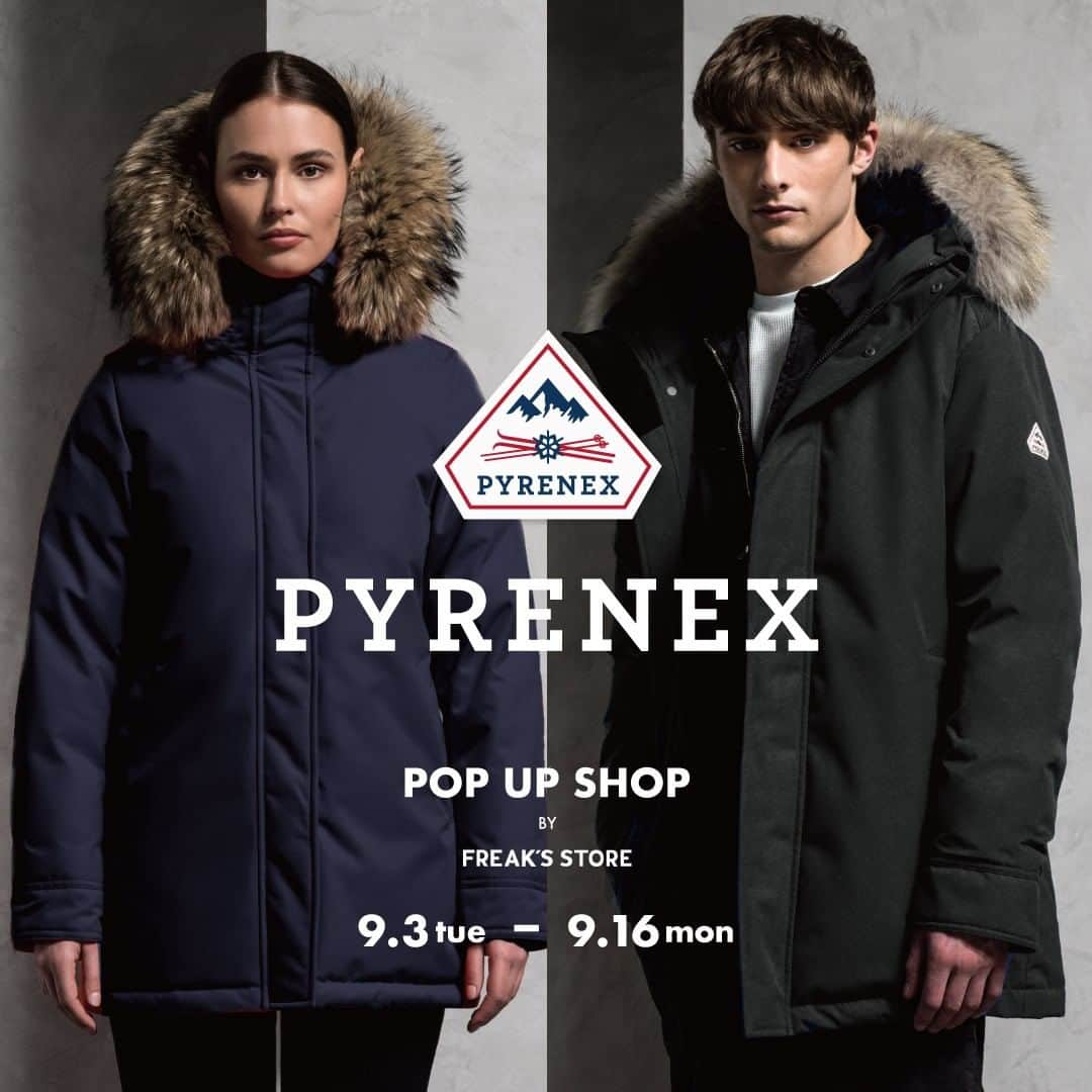 フリークスストアさんのインスタグラム写真 - (フリークスストアInstagram)「【TOPICS】PYRENEX POP UP SHOP ららぽーと豊洲店 今年旬なダウンブランドPYRENEX(ピレネックス)。 1985年創業。今やパリの直営店や百貨店にコーナーを展開し、フランスを代表する世界最高基準ダウンブランドであるPYRENEX。ファッショナブルなダウン製品を生産し続けており、年々人気も高まっている注目ブランドです。 9月3日(火)〜9月16日(月)の期間、POP UP SHOPを開催します。 お手に取ってご覧いただけるこの機会に、ぜひお立ち寄りいただければと思います。ご来店心よりお待ちしております。 ＜開催日程＞ 2019.9.3(tue) ~ 9.16(mon) ＜開催店舗＞ ららぽーと豊洲店 東京都江東区豊洲2-4-9 アーバンドック ららぽーと豊洲 CENTER PORT 1F 03-6910-1799  営業時間 10:00-21:00  #freaksstore #フリークスストア  #freaksstore_19fw  #ピレネックス  #pyrenex  #ダウン #ダウンジャケット #アウター #ダウンアウター #今年のアウター #冬アウター #秋アウター #ポップアップ #イベント #coordinate #コーディネート #コーデ #styling #スタイリング #ootd #ららぽ #ららぽーと豊洲」9月5日 17時55分 - freaksstore_official