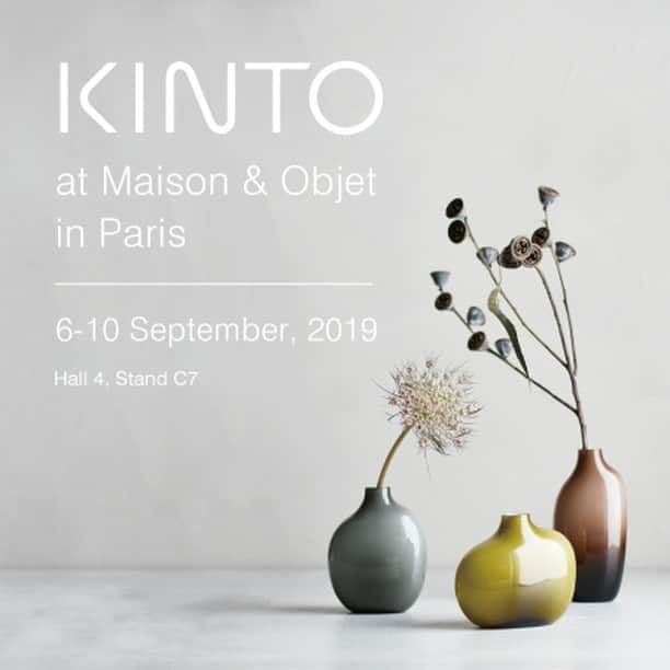 のインスタグラム：「フランス・パリで開催されるMaison & Objetに出展します。お越しの際は、Hall 4 - Stand C7にお立ち寄りください。⁠ ---⁠ We are pleased to present the new collection for autumn and winter at Maison & Objet. Please check with your local contact if you have any questions or plan to attend. We look forward to seeing you at our booth, Hall 4 - Stand C7.⁠ .⁠ .⁠ .⁠ #kinto #キントー #kintoeurope #maisonetobjet #exhibition #paris #europe #france #design #houseware #interior #homedecor #lifestyle #パリ #展示会 #インテリア #ライフスタイル」