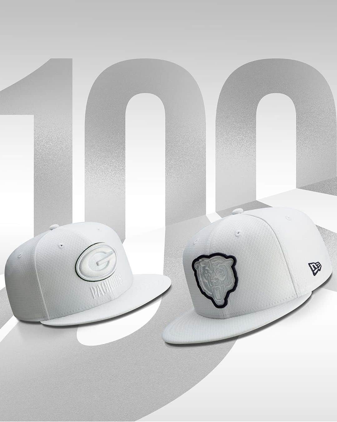 ニューエラ・キャップのインスタグラム：「Two of the league’s original teams kick off the 100th NFL Season. Celebrate with the Official Sideline Platinum Collection, all teams available at neweracap.com」