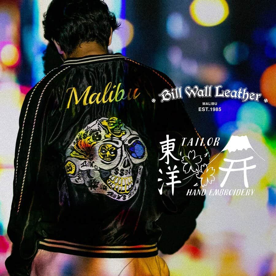 Bill Wall Leather × BEAMSさんのインスタグラム写真 - (Bill Wall Leather × BEAMSInstagram)「【Arrival Soon】 Presenting a collaboration item by [Tailor TOYO], a veteran brand that has been manufacturing souvenir jackets for more than half a century, and [Bill Wall Leather], a silver jewelry brand originating in Malibu, California, the US. A souvenir jacket with the <Ultimate Skull Ring>, an existence iconic of [Bill Wall Leather], on the back; the <Malibu Cross>, their brand logo, on the left side of the chest, <13>; the lucky number of the designer, Bill, on the rights side of the chest; and <Sacred Heart> embroidered on the insides of both sides of the chest. Careful attention has been paid to the shadows even in the details, and this is a special item that embodies both the skills of [Tailor TOYO] and the designability of [Bill Wall Leather]. ＿＿＿＿＿ 半世紀以上スーベニアジャケットを製作してきた老舗ブランド 【Tailor TOYO】 と、米国カリフォルニア州マリブ発祥のシルバージュエリーブランド 【Bill Wall Leather】 のコラボレーションアイテムが登場します。【Bill Wall Leather】 のアイコン的存在である〈Ultimate Skull Ring〉を背面に、ブランドロゴマークである〈Malibu Cross〉を左胸、デザイナー Billのラッキナンバー〈13〉を右胸、内側の両胸には〈Sacred Heart〉を刺繍したスーベニアジャケット。細部の陰影にもこだわり、【Tailor TOYO】の技術と【Bill Wall Leather】のデザイン性を兼備したスペシャルアイテムです。  こちらのアイテムは、2019年09月20日の発売となります。  #billwallleather #tailortoyo #beams #souvenirjacket #sukajan #sukajacket #ビルウォールレザー #テーラー東洋 #ビームス #スーベニアジャケット #スカジャン」9月5日 23時24分 - billwallleather_beams