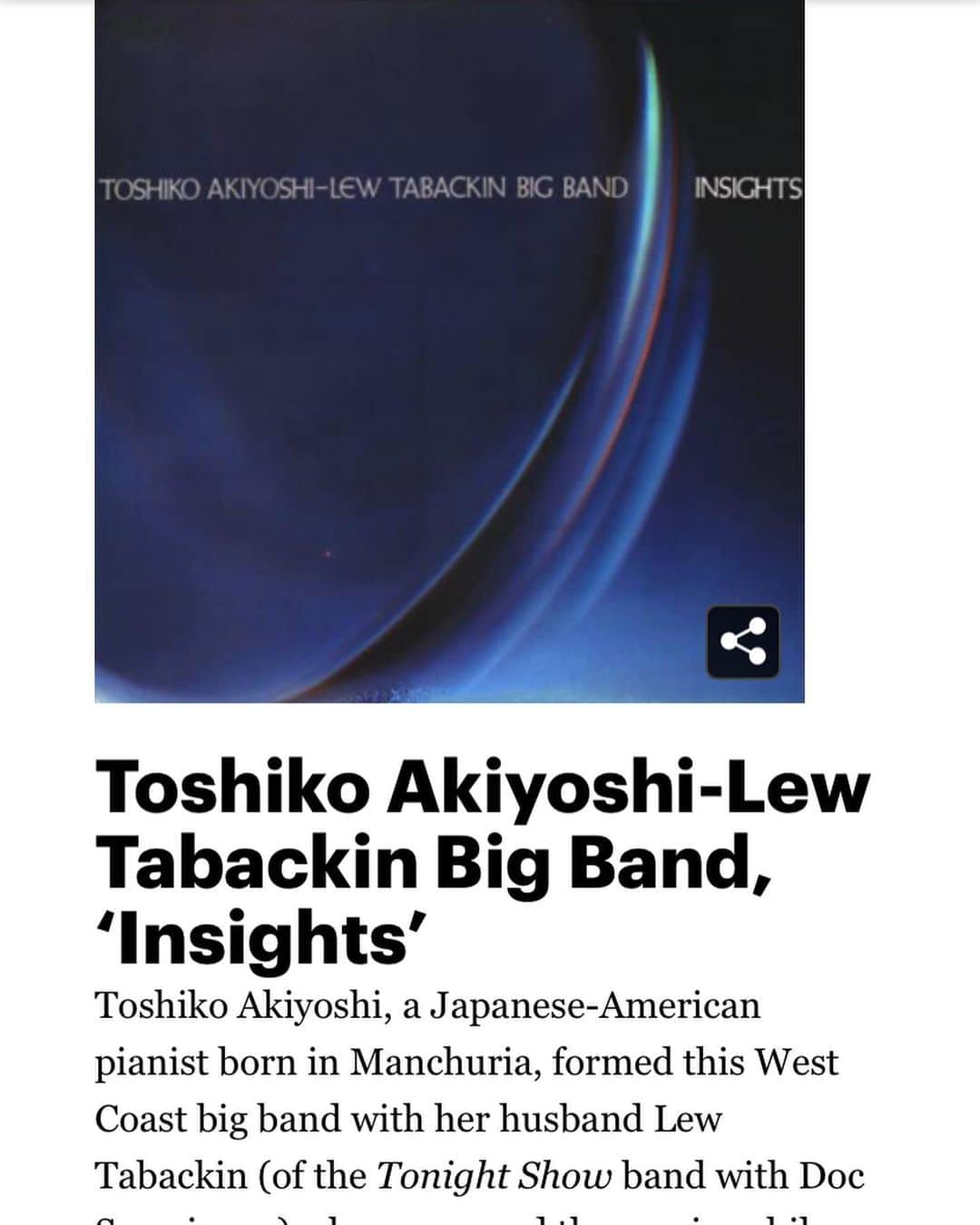 Monday満ちるさんのインスタグラム写真 - (Monday満ちるInstagram)「Proud daughter moment, seeing my folks mentioned in @rollingstonesmag for “10 Jazz Albums R.S. Loved In the ‘70s That You’ve Never Heard of.” AND, I need to add, it’s “Insights” where I inadvertently made my vocal debut at age 13!」9月6日 1時37分 - mondaymichiru