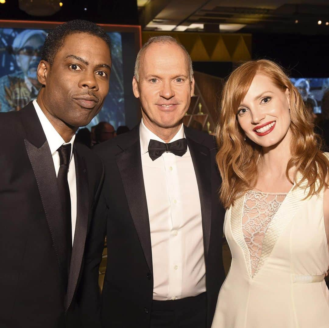 アカデミー賞さんのインスタグラム写真 - (アカデミー賞Instagram)「Throwback to Chris Rock, Michael Keaton and Jessica Chastain at the 2014 #HonoraryOscars.」9月6日 1時42分 - theacademy