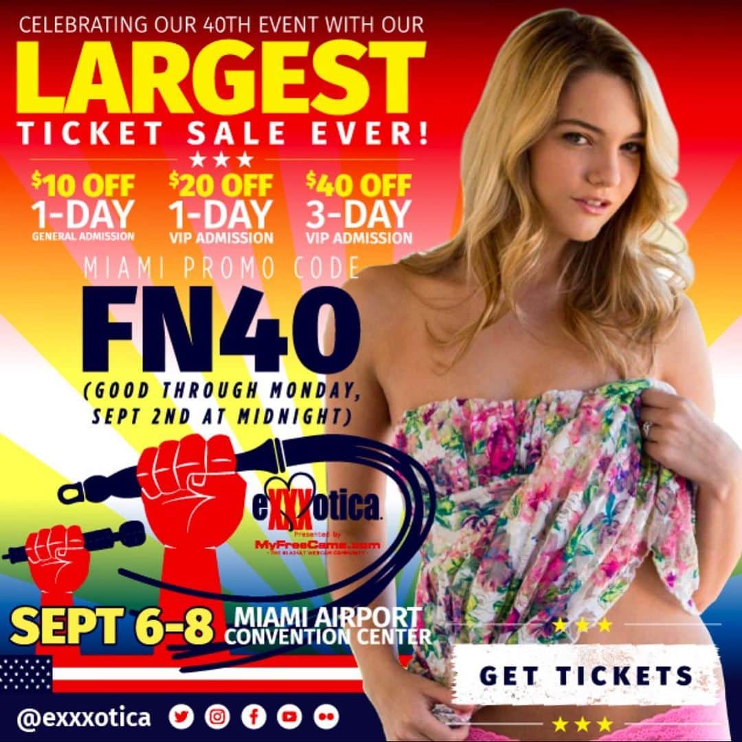 ケナ・ジェームスさんのインスタグラム写真 - (ケナ・ジェームスInstagram)「We’re going to @EXXXOTICA #Miami next weekend! Are you coming? Make sure you use the promo code “FN40” to save up to $40 a ticket! This is the BIGGEST sale they’ve ever run! It’s good though 9/2! http://exxxoticaexpo.com/tickets」9月6日 3時51分 - realkennajames