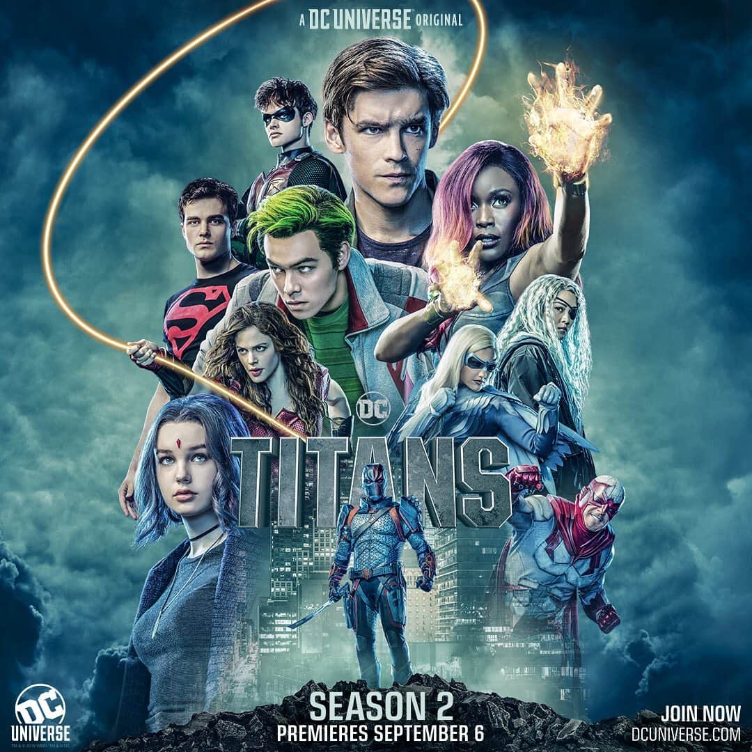 ブレントン・スウェイツのインスタグラム：「Titans: Season 2  premiere’s tomorrow: sept. 6 on @thedcuniverse  Hope you all dig it as much as 1. 👍🗣👌🏽」