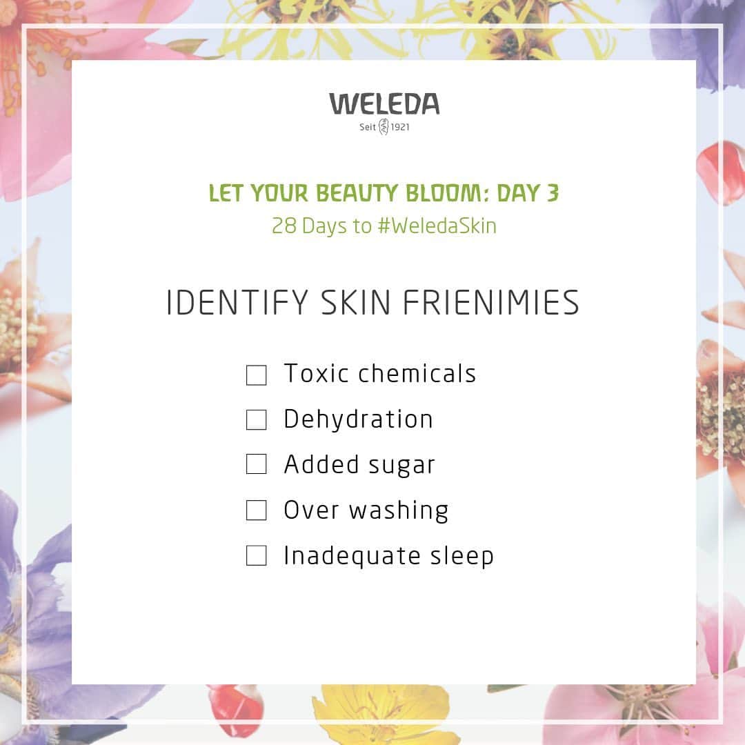 Weledaのインスタグラム：「Day 3: Which of these Skin Frienimies are you eliminating during this journey? ✔️#WeledaSkin」