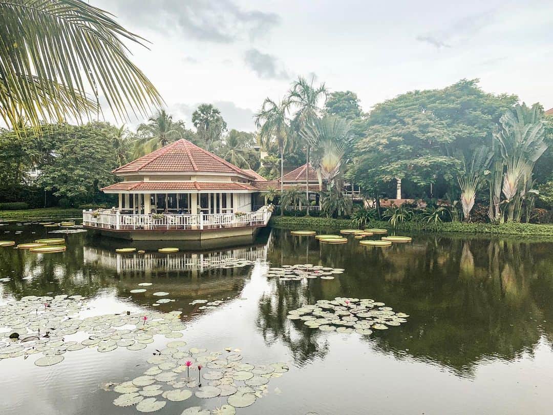 松林裕香さんのインスタグラム写真 - (松林裕香Instagram)「【ソフィテル アンコール ポキットラー ホテル】﻿ ﻿ フランス系の5つ星ホテル⭐️⭐️⭐️⭐️⭐️﻿ ﻿ とても落ち着いた雰囲気で、﻿ 木の温もりが温かみを感じるようなホテル。﻿ ﻿ スタッフの方々もとってもアットホーム。﻿ お部屋にはテラスもあります♪ ﻿ ✔︎ Sofitel Angkor Phokeethra Golf & Spa Resort hotel／﻿ Siem Reap ﻿ #SofitelAngkorPhokeethra #ホテル#SiemReap#カンボジア#シェムリアップ#Cambodia #タビジョ#ファッション#yukajourneyy#旅行#trip#japanese」9月6日 8時10分 - yukapiano_