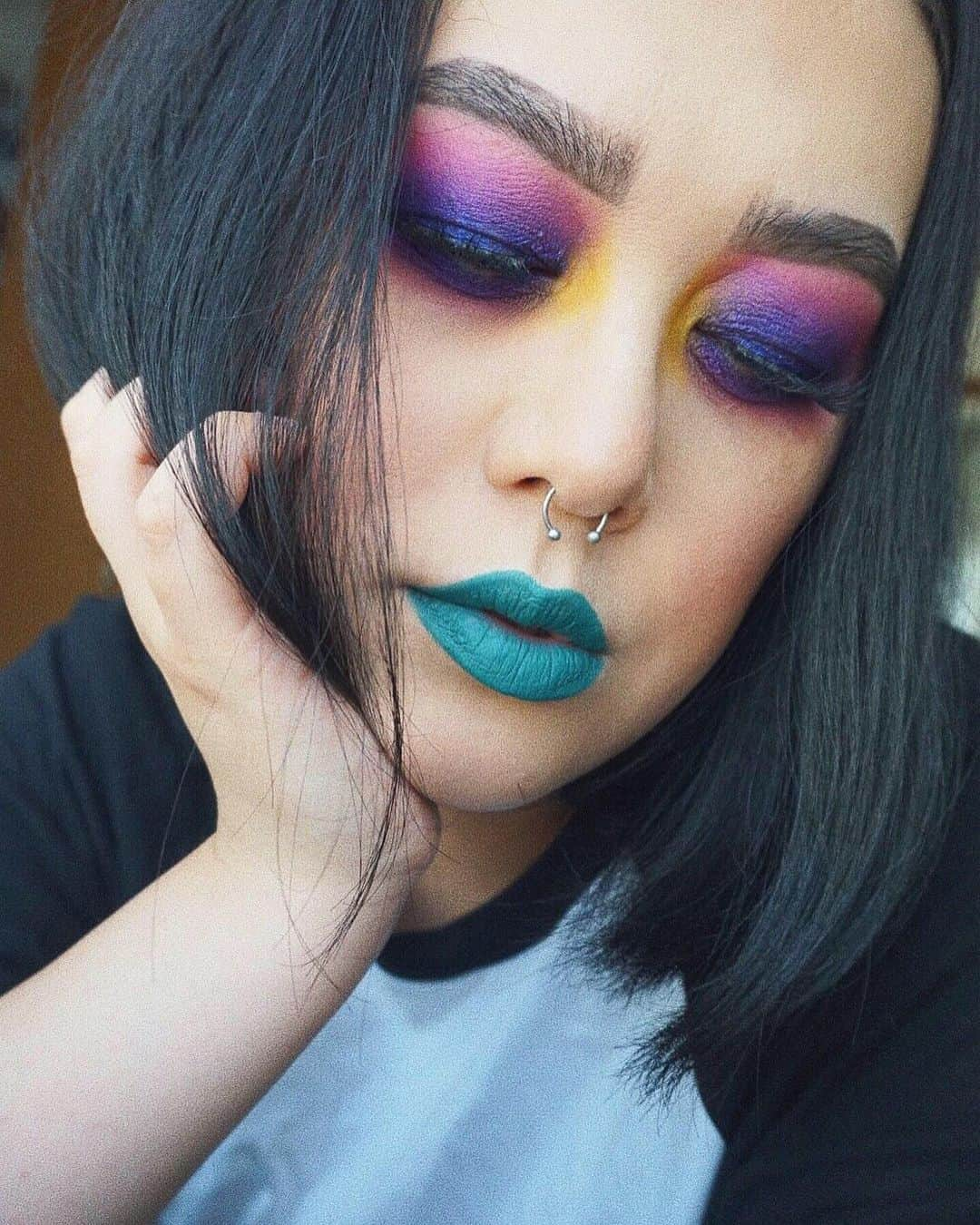 Sayaka Obaraさんのインスタグラム写真 - (Sayaka ObaraInstagram)「🐬💗💜💛 Eyes: @meltcosmetics #meltradioactive palette, @nyxcosmetics jumbo black pencil as a base. Brows: @lindahallbergcosmetics #infinitypalette in fornax. Lips: @fentybeauty #mattemoiselle in #turksandcaicos  Face: @lindahallbergcosmetics #infinityfilter & infinity palette. . . #meltcosmetics #lindahallberg #fentybeauty #nyxcosmetics」9月6日 11時20分 - sayaka_xx