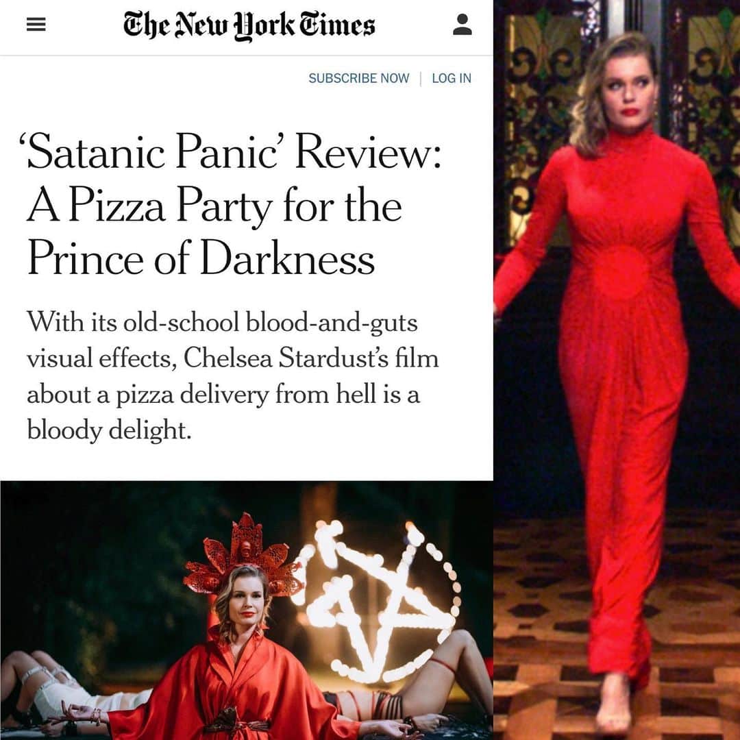 レベッカ・ローミンさんのインスタグラム写真 - (レベッカ・ローミンInstagram)「Satanic Panic opens in theaters and on demand TODAY 9/6! New York Times knows what’s up! 🤘🖤🤘#HailSatan」9月7日 1時17分 - rebeccaromijn