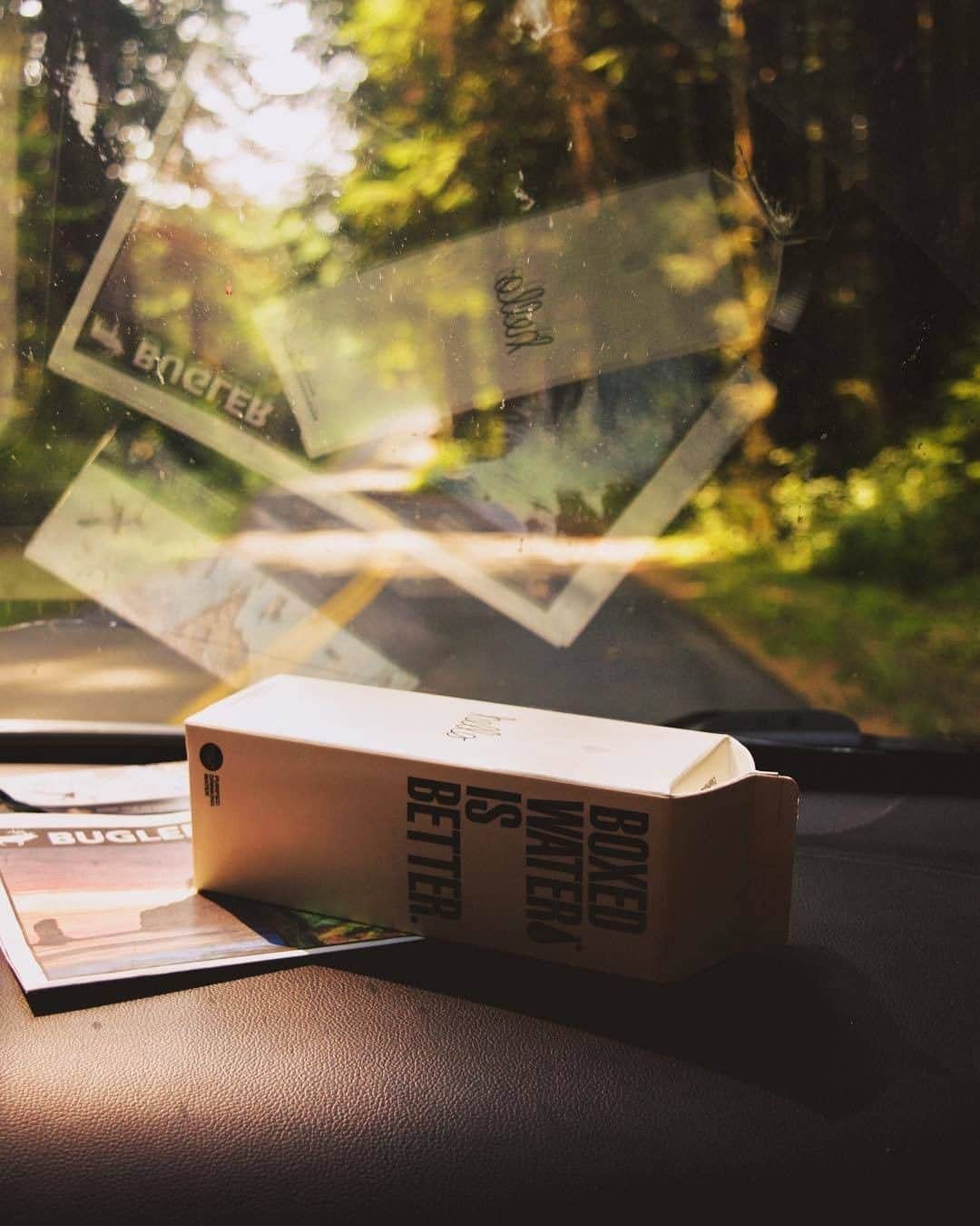 のインスタグラム：「Your #roadtrip to-do list: ✔️ Order a shipment of #BoxedWater. ✔️ Load it into the car/van/RV/bus/whatever. ✔️ Go. 📷: @Smoke.mirrors9  #BoxedWater #BoxedWaterIsBetter #Travel #Portable #BetterPlanet #Sunshine #Adventure」