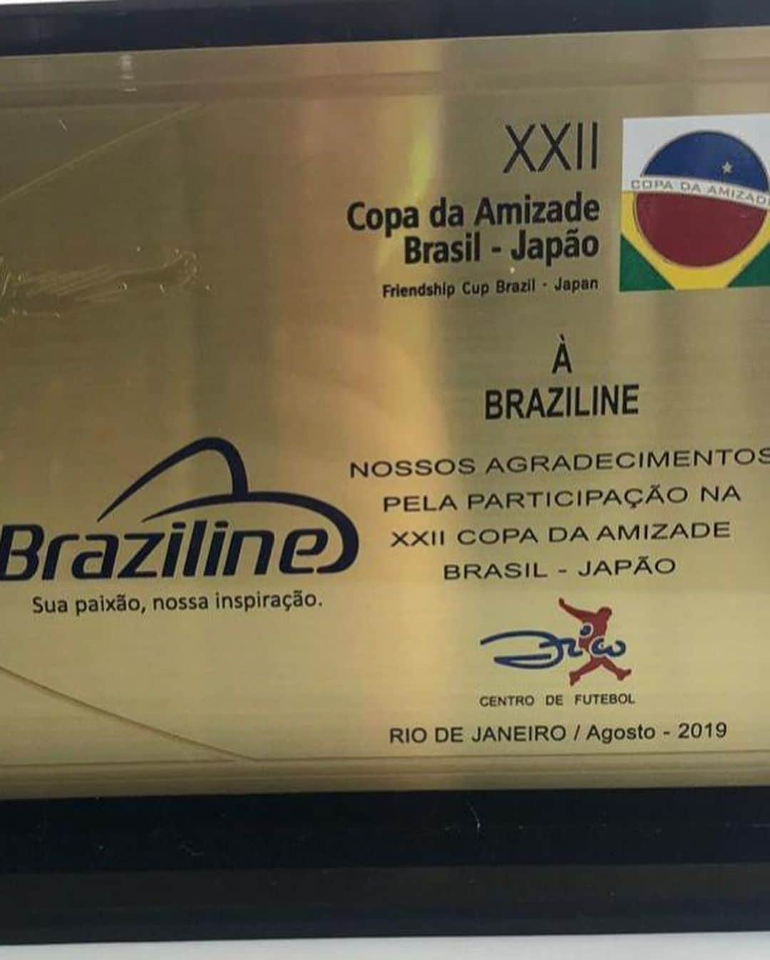 ジーコさんのインスタグラム写真 - (ジーコInstagram)「Todos os participantes da 22’ Copa da Amizade Brasil Japão recebem esse trofeu de participação e os patrocinadores as placas de agradecimento. Obrigado a todos e ate 2020.」9月6日 18時22分 - zico