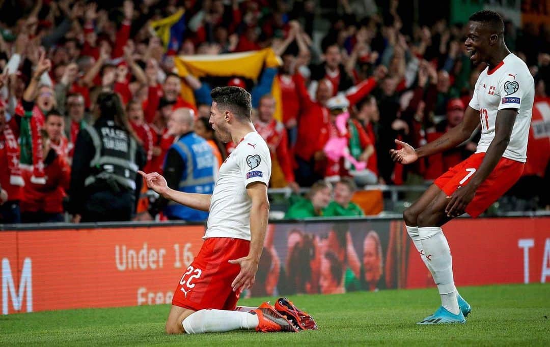 ファビアン・シェアのインスタグラム：「We keep going!!!🇨🇭 #swiss #nationalteam #euro2020」