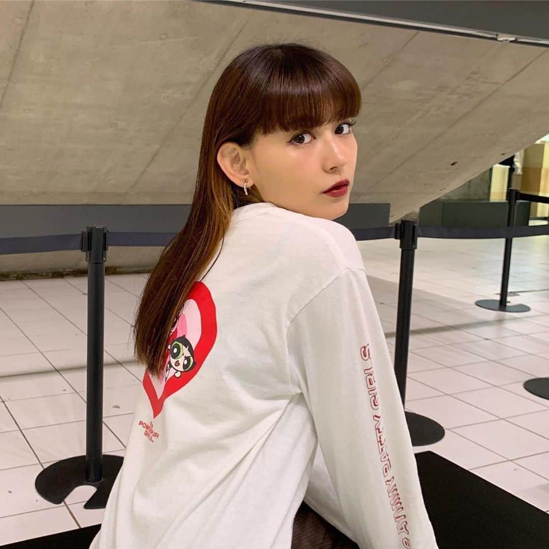 Aymmy in the batty girlsのインスタグラム：「thank you for wearing💗 . ◽︎ THE POWERPUFF GIRLS×AYMMY L/S Tシャツ﻿﻿ ¥8,640 (taxin)→¥6,048 (taxin) . 【販売先】﻿﻿﻿ ・﻿ONLINE STORE﻿﻿﻿ ・Amazon﻿﻿﻿ . #Repost @yurippa93 ・・・ バターカップしか見えない🌈」