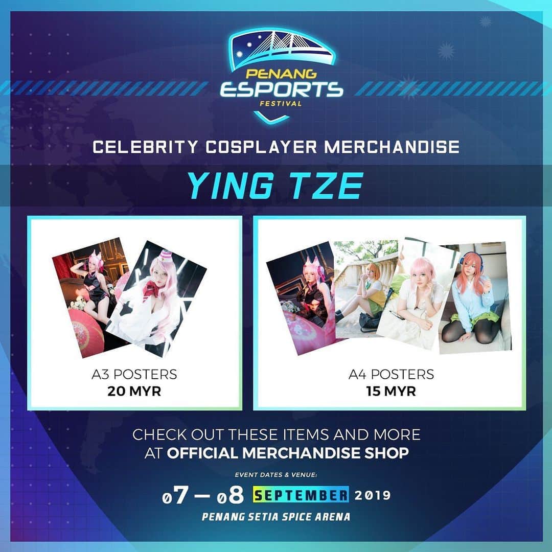 YingTzeさんのインスタグラム写真 - (YingTzeInstagram)「🌟 Penang Esports Festival 🌟 I’ll be attending #PEF2019 both days this weekend at Setia SPICE Convention Centre . ( swipe left for merchandise list & event schedule ) _ 🌟 Saturday 🌟 11.30 am : Overcooked! 2 Challenge with Guest Cosplayers 2pm : Photo-Taking @ Photo Wall 🌟 Sunday 🌟 1.30pm : Photo-Taking @ Photo Wall 2.30pm : Autograph Session @ Booth E1 _ A3 Sized Prints & A4 Sized Prints are available at Official Merchandise Shop ! 📸 @17.ambition  #blessed #PEF2019 #nakanonino #quintessentialquintuplets #gotobunnohanayome」9月6日 19時28分 - yingtze
