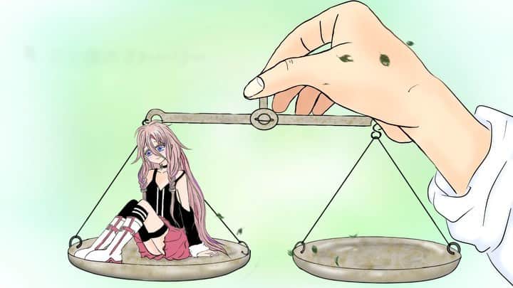 寺島圭亮のインスタグラム：「【天秤の唄 - A.T.E feat.IA】 失恋ソングです⚖️ ぜひ聴いて下さい！ YouTube & ニコニコ→天秤の唄 - A.T.E feat.IA」