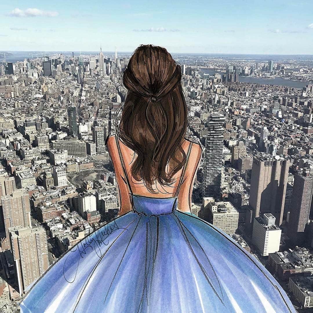 Holly Nicholsさんのインスタグラム写真 - (Holly NicholsInstagram)「Happy Friday, friends 😊 . A brief reminder that you are capable of reaching further heights than you have convinced yourself were possible. ❤️ #fashionillustration #NYC #NewYork #OneWorldTrade #Fashionsketch」9月6日 20時52分 - hnicholsillustration