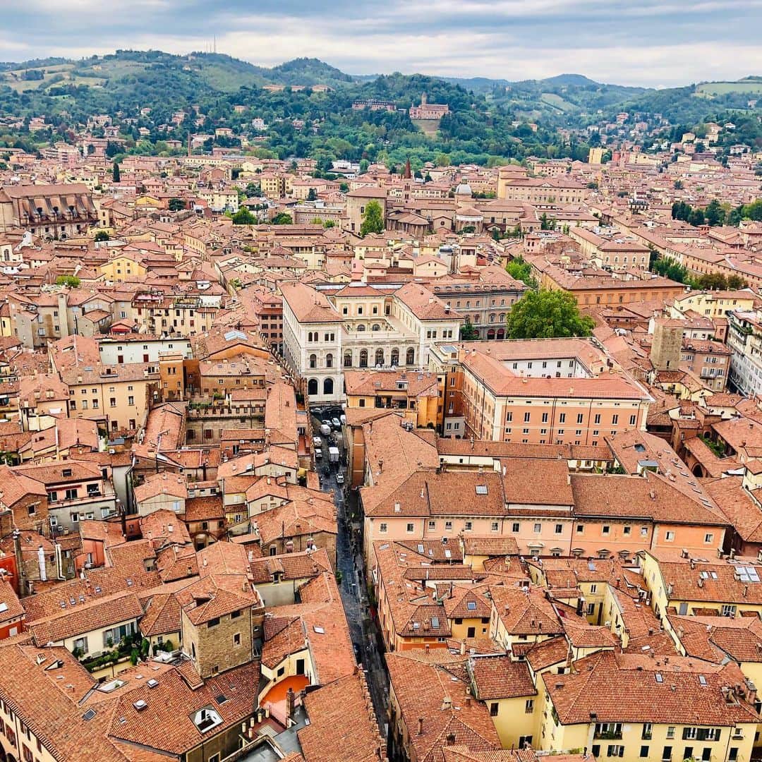 ブロンテ・バラットのインスタグラム：「500 stairs was worth the view in Bologna 🙃 #murphymoon」