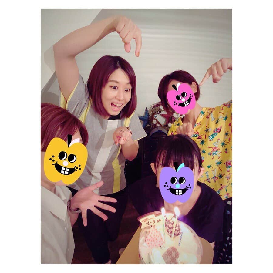 奥村愛子のインスタグラム：「* 友の誕生日をアイスケーキでお祝い アイスケーキってたのしいね🧁」