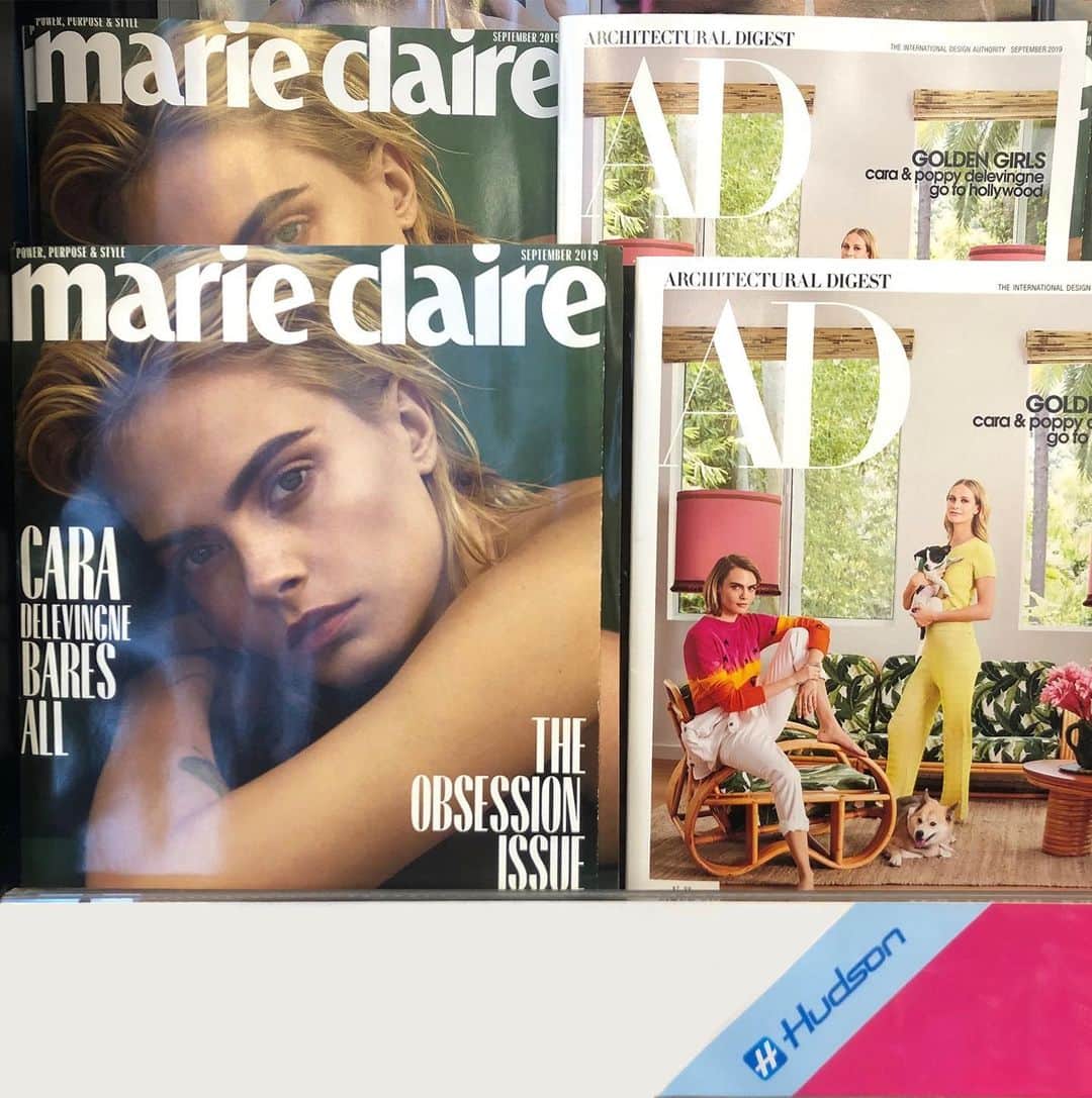 のインスタグラム：「Did a little rearranging at the airport newsstand.」