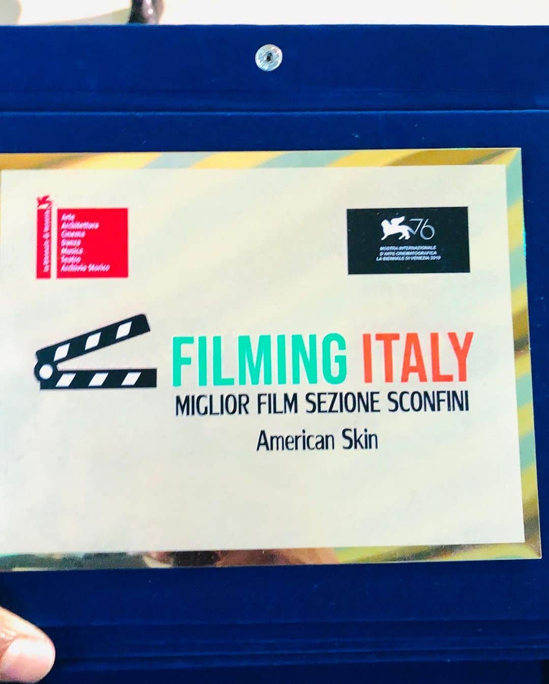 ネイト・パーカーさんのインスタグラム写真 - (ネイト・パーカーInstagram)「Grazie @labiennale for embracing #AmericanSkin, a film we believe will curb police violence and charter a path toward confronting #implicitbias and ultimately saving lives in #TheUnitedStates and abroad.  Dedicating this award to my cast and crew who sacrificed that the project might have maximum impact. Thank you @beauknapp @omarihardwickofficial @theorossi @tonyj_espinosa @shanepaulmcghie @milaunajemai @itsmomcrae @ryan.mulkay @theannalynnemccord @thesierracapri @brightonsharbino @ztanjeloff @lightlukas @vanessabellcalloway @eagle.pictures & all I missed. ❤️ y’all! We’ve created a movement.  #asaferUSA #forourchildrenschildren #takeabeatsavealife」9月7日 10時10分 - origi_nate