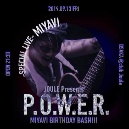 のインスタグラム：「JOULE Presents P.O.W.E.R. - MIYAVI BIRTHDAY BASH!!!- 最新情報・モーションフライヤー公開！！ . 【GUEST】 LIVE：JIN DOGG DJ：FUJI TRILL . 【DJ】 LAiR(ALKALOID) K2i . and more.. . 【一般ADV TICKET】 https://eplus.jp/sf/detail/3059790001-P0030001P021001?P1=0817 . 【優先入場付・数量限定ADV TICKET】 https://eplus.jp/sf/detail/3059790001-P0030001P021001?P1=0817 . . 【リリース情報】 MIYAVI NEW ALBUM 💿 NO SLEEP TILL TOKYO 7.24 Release⬇️⬇️ https://umj.lnk.to/miyavi_nsttPR ． 【ライブ情報】 MIYAVI “NO SLEEP TILL TOKYO” World Tour 2019 . 10/05 - Helsinki | Tiivistamo 10/06 - London | Islington Assembly Hall 10/08 - Paris | O’Sullivans Backstage By The Mill 10/09 - Bordeaux | Rock School Barbey 10/10 - Barcelona | Salamandra 10/12 - Geneva | Moulin Rouge 10/13 - Lyon | Le Transbordeur 10/15 - Amsterdam | Melkweg 10/16 - Cologne | Essigfabrik 10/17 - Berlin | Columbia Theater 10/21 - Budapest | Barba Negra Music Club 10/23 - Moscow | Glavclub Green Concert 10/24 - St. Petersburg | Aurora Concert Hall November: ASIA December: JAPAN ． MYV CREW Exclusive MIYAVI Birthday Live 2019 ． 9月15日(日) 恵比寿 LIQUIDROOM . MIYAVI ファンクラブ ”MYV CREW” 2019年度会員受付中！！ MIYAVI Fan Club“ MYV CREW” 2019 Membership Admission and Renewal Information  ご入会方法は⬇️ http://myv382tokyo.com/myvcrew/about.html ． ． #MIYAVI #NoSleepTillTokyo #NSTT #UnderTheSameSky #DAOKO #千客万来 #SenkyakuBanrai #Diner #ninagawamika #蜷川実花 #MYVCREW #NorthAmerica #USA #CANADA #MEXICO #EUROPE #ASIA #JAPAN #live ．」