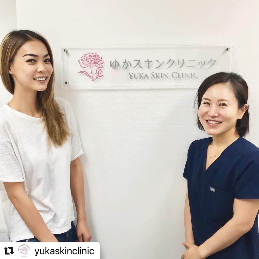 美馬寛子のインスタグラム：「お肌のお手入れ🥰 @yukaskinclinic いつもありがとうございます💛 ・・・ 今日は、2008年のミス・ユニバース・ジャパンの代表で現在はミス・ユニバース ・ジャパンのナショナルディレクターでもある美馬寛子( @hirokomima )さんがスキンケアに来院してくださいました。 2019年のミス・ユニバース・ジャパン代表の最終選考ももうすぐ！ゆかスキンクリニックはミス・ユニバース・ジャパンを応援しています！ ＃ゆかスキンクリニック ＃missuniversejapan  #ミスユニバースジャパン  #日本橋 #美容皮膚科 #漢方皮膚科 #スキンケア #美肌 #健全で美しく前向きに」