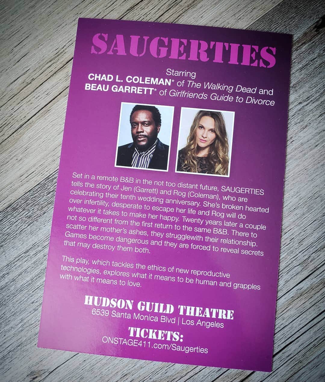 チャド・コールマンさんのインスタグラム写真 - (チャド・コールマンInstagram)「Got your tickets yet for #Saugerties this weekend at #TheHudsonTheatres? Link in my bio! #SaugertiesPlay #theatre」9月7日 4時54分 - chadlcoleman