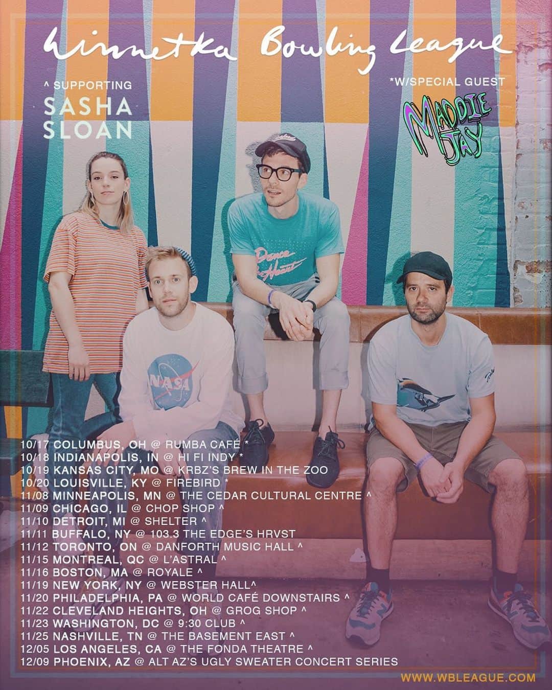 マシュー・カマのインスタグラム：「We’re playing some shows! A few more dates coming soon! We’ll have new shirts! Come! enthusiasm! @winnetkabowlingleague」