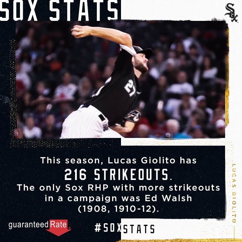 シカゴ・ホワイトソックスさんのインスタグラム写真 - (シカゴ・ホワイトソックスInstagram)「It’s been a good season for Lucas. Like, really good. #SoxStats」9月7日 11時39分 - whitesox