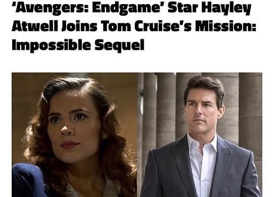 ヘイリー・アトウェルさんのインスタグラム写真 - (ヘイリー・アトウェルInstagram)「!!CASTING NEWS!! ⠀⠀⠀⠀⠀ ⠀ Hayley Atwell will be joining the cast of Mission Impossible 7! I am incredibly proud of her and this is huge for her career ❤️」9月7日 9時07分 - realhayleyatwell