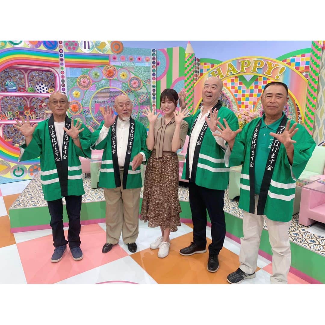 のインスタグラム：「❤︎ 今日の#ハッピィ ありがとうございました💚✨✨ ずっと会いたかった#ツル多はげます会 の皆さんと一緒でした🤤 目の前で吸盤綱引きが見れて、嬉しかったなぁ💭💗 こういうところも含めて青森だいすきだな☺️ #鶴田 #青森 #はげの光は平和の光暗い世の中明るく照らす」