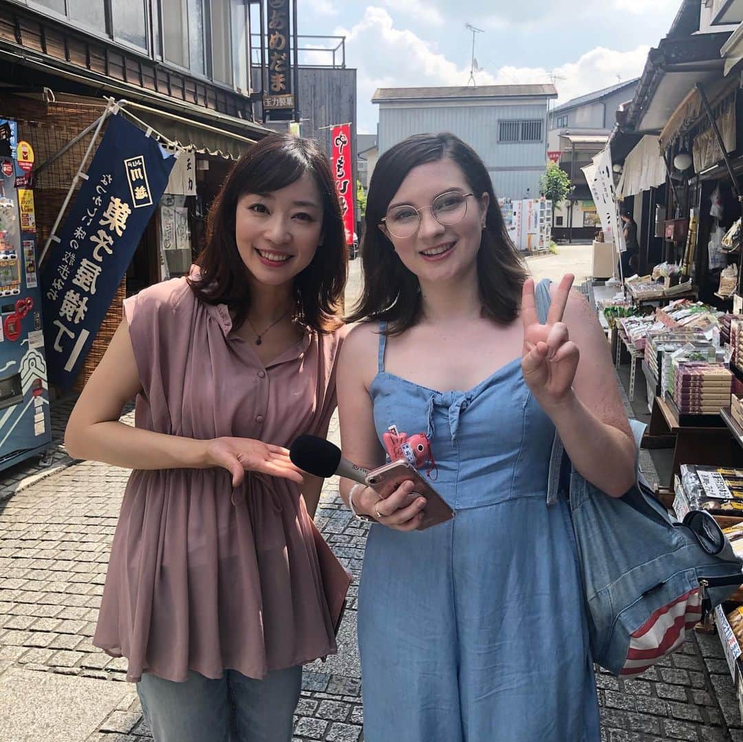 福田麻衣さんのインスタグラム写真 - (福田麻衣Instagram)「アメリカから来た留学中のエマさんが話しかけてくれました！日本に来てまだ２週間なのに日本語がお上手！ 久しぶりにイングリッシュでお話ししました✌️ 海外の方も大好き！という、小江戸・川越から #ニッポン放送 #ラブメロ レポートお届けしました！」9月7日 11時59分 - mai2my2