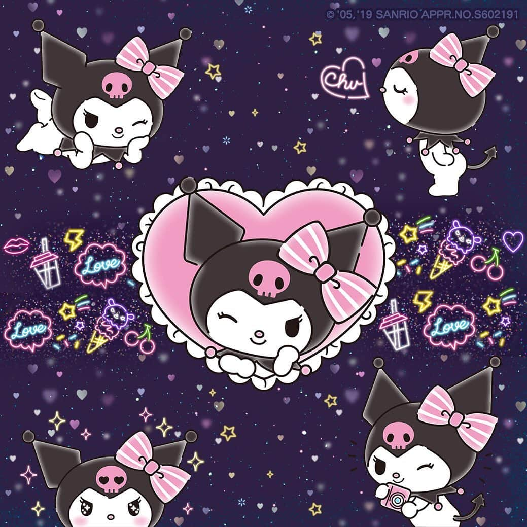 LINE Cameraさんのインスタグラム写真 - (LINE CameraInstagram)「Step into Kuromi's neon parlor for glowingly delicious treats 🍨💕 . #linecamera #lineカメラ #라인카메라 #sanrio #サンリオ #クロミ #kuromi #ハート #heart #ネオン #neon #ガーリー #ピンク #pink #かわいい #可愛い #kawaii #cute #スタンプ #stamp #stamps #ステッカー #stickers #sticker」9月7日 12時01分 - linecamera_official