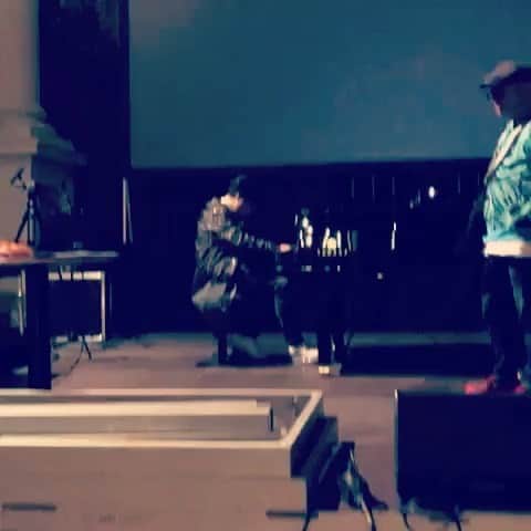渋谷慶一郎のインスタグラム：「Playing piano. Pleasure of time and space. 会場下見のはずが教会の響きが素晴らしくてバッハと自分の曲など止まらなくなった。」