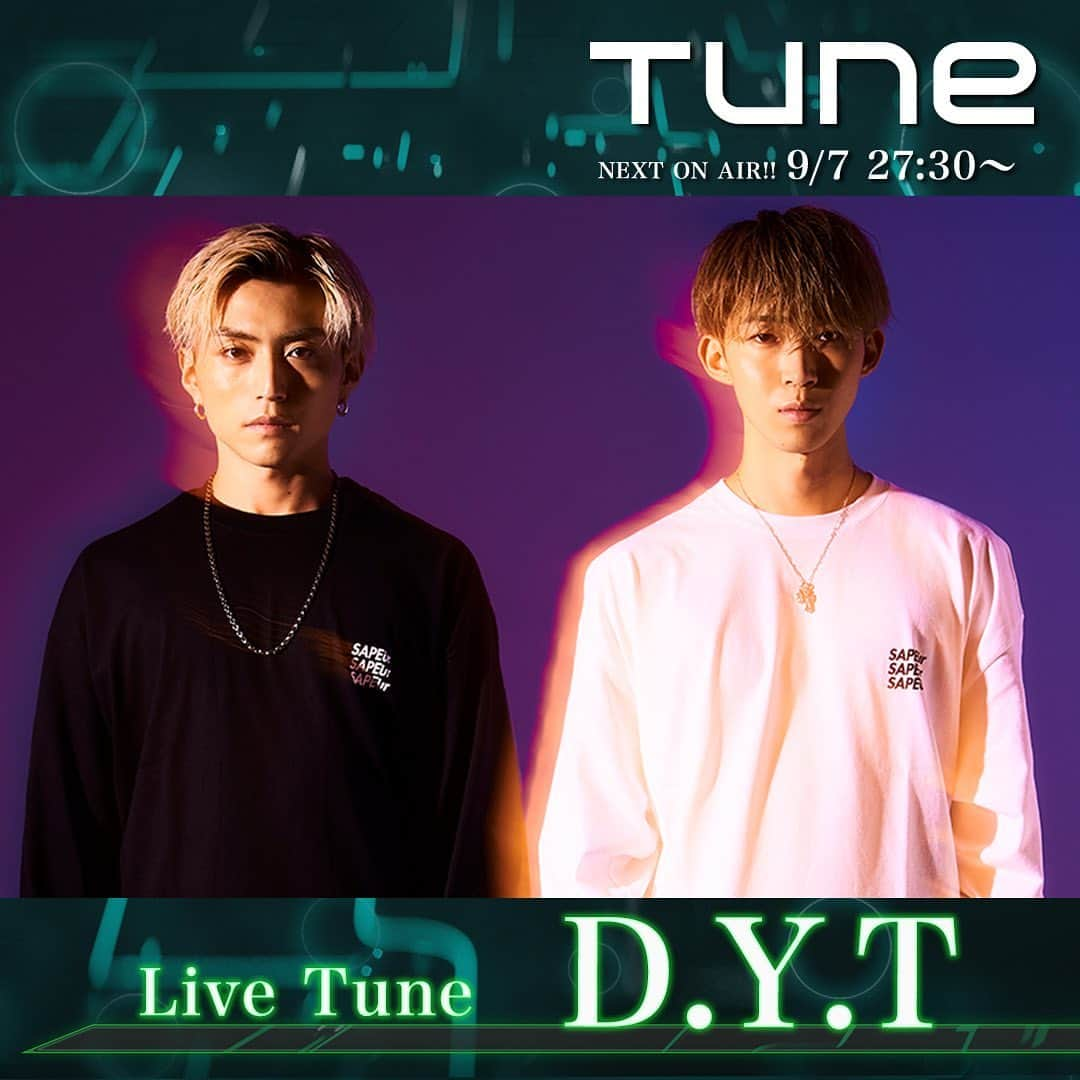 フジテレビ「Tune」さんのインスタグラム写真 - (フジテレビ「Tune」Instagram)「🎤Next On Air‼️ 9/7(土)27:30〜 🌼Live Tune D.Y.T ・ ※編成の都合上、放送時間が変更になることがございます。 tune-cx.com  #フジテレビ #tune #dyt」9月7日 18時56分 - cx_tune