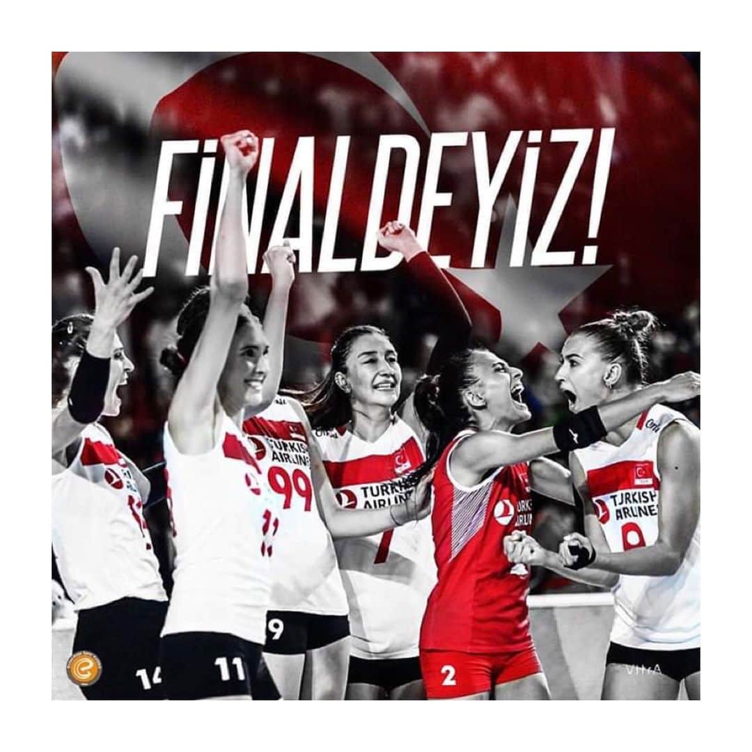ナズ・アイデミルのインスタグラム：「FİNAL!!! #EuroVolleyW #EuroVolley #DoğandaVar」