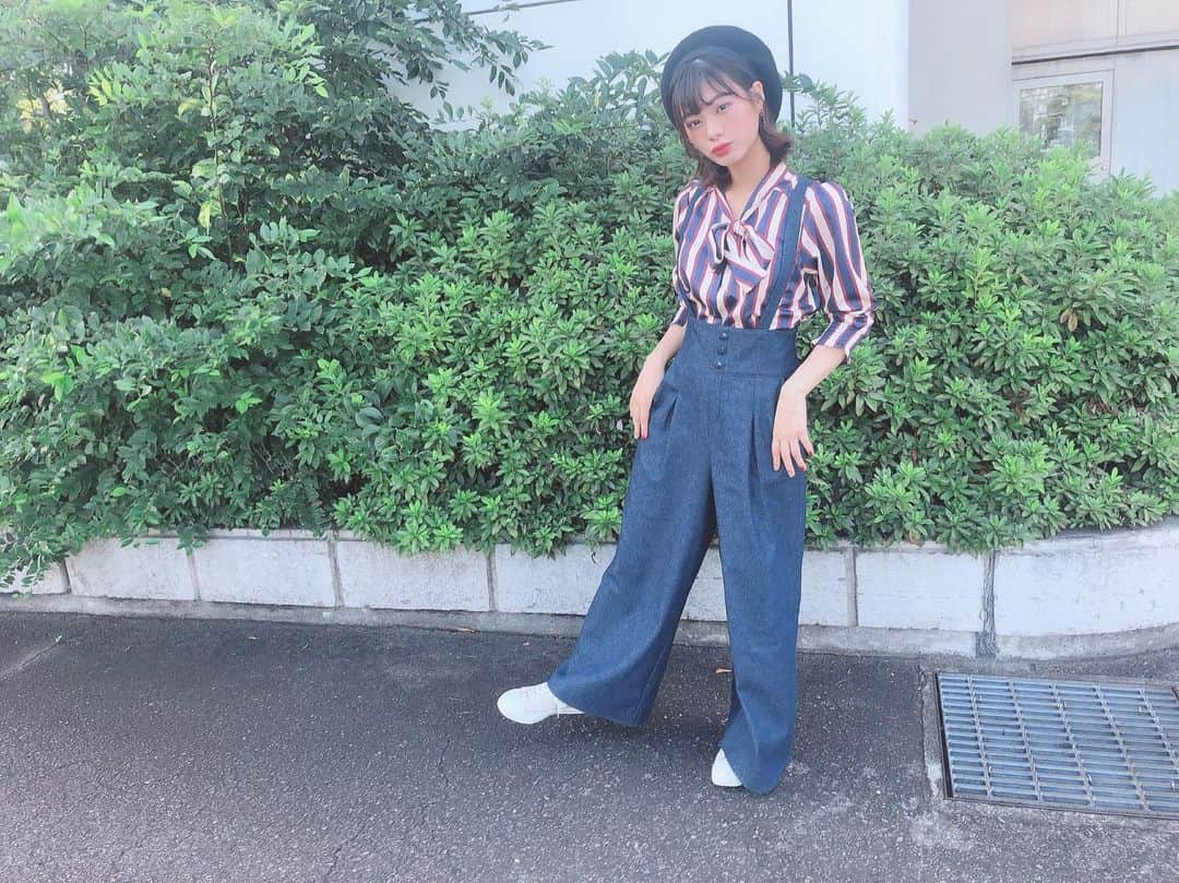 深川舞子のインスタグラム：「意志最後の握手会ありがとうございました！  久々の名古屋は久々に会う方も多くて楽しかった！  私服は秋服でした！ 秋服大好き🥺 イヤリングは左右で色が違くて可愛いけど片方しか見えなかった、、笑  #ootd #todayscode  #dazzlin #ベレー帽」