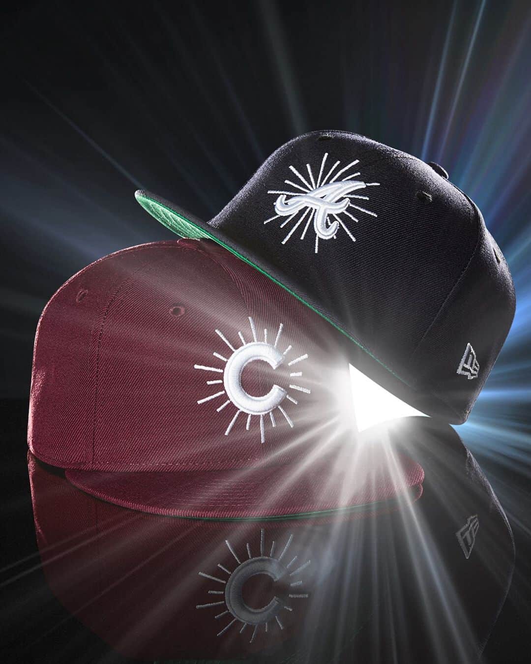 ニューエラ・キャップのインスタグラム：「Glow up with the #59FIFTY Fitted Eclipse Collection. Available in select MLB and NBA teams at neweracap.com」