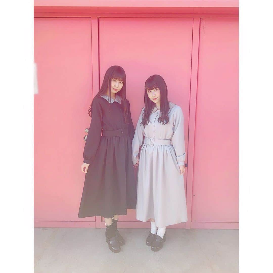 井上瑠夏さんのインスタグラム写真 - (井上瑠夏Instagram)「大阪で握手会🍒☺︎ ありがとうございました❤︎ . .  #握手会 #双子コーデ #たこ焼き 👌🏻 #身長10センチ以上差 #学年一つしか違うのになぁ。。☹️ #ske48」9月7日 23時39分 - ruka_inoue48