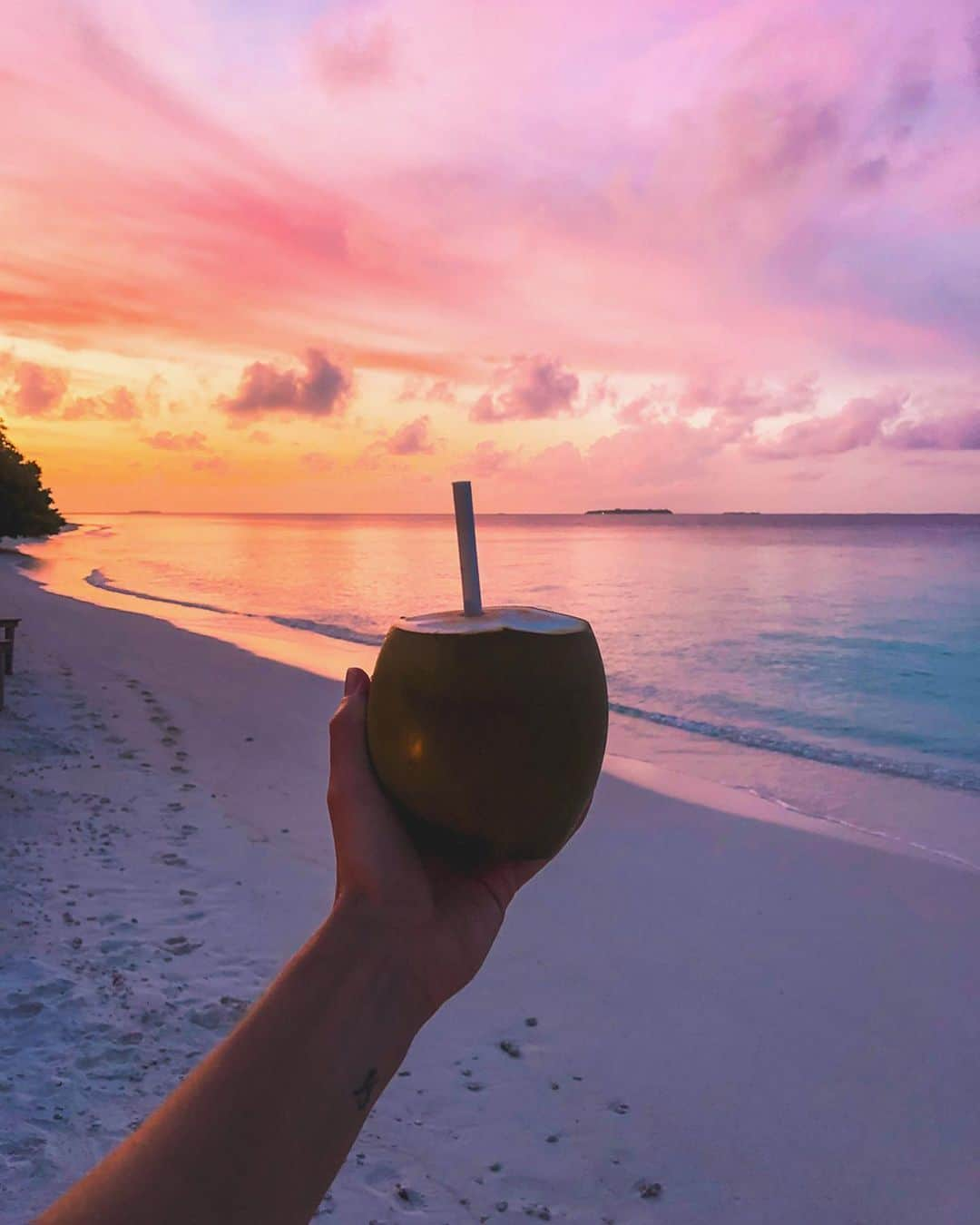 Amanda Biskさんのインスタグラム写真 - (Amanda BiskInstagram)「Chasing the sun with my number one ☀️ @adam.m.dunne We’ve spent the last week on @activeescapes at the most magical @discoversoneva in the Maldives! 🏝 This has definitely been one of my most memorable trips. This island is deeply focused on sustainability (which Adam and I are so passionate about! 🍃). They have their own gardens for fruit and veg which service the buffet and restaurants, a recycling facility, water purification for our drinking water (no plastic bottles are used here!), a glass blowing room that uses the recycled glass to produce the restaurants glasses/bottles and souvenirs, Soda cans are up-cycled into door and cupboard handles in our villas, riding your bike is the only way to get around, and solar panels to power the island are just a few of the initiatives... We had 10 amazing guests here not only train to look after their bodies with workouts and yoga, but also be surrounded by positive environmental influences that inspire us to look after our planet, this has really refreshed my soul! ✨😌✨ Soneva Fushi, you are a dream! #discoversoneva #maldives #ecoresort ab♥️x」9月7日 23時50分 - amandabisk