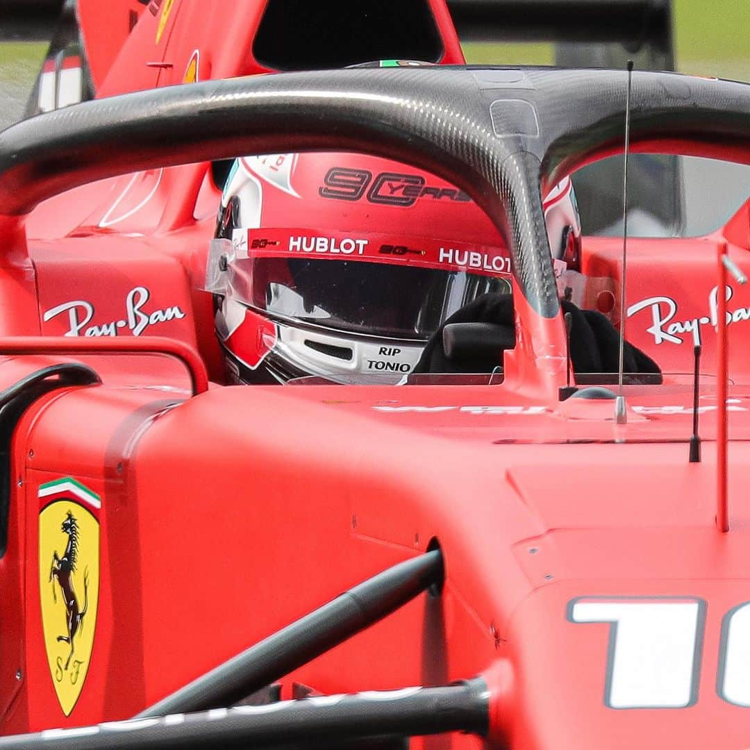 のインスタグラム：「@charles_leclerc will start the #ItalianGP from pole position! Wishing all the best to the @scuderiaferrari team.  #Monza #HublotFerrari #ScuderiaFerrari #Ferrari #CharlesLeclerc #ClassicFusionOrlinski #Charles16 #essereferrari」
