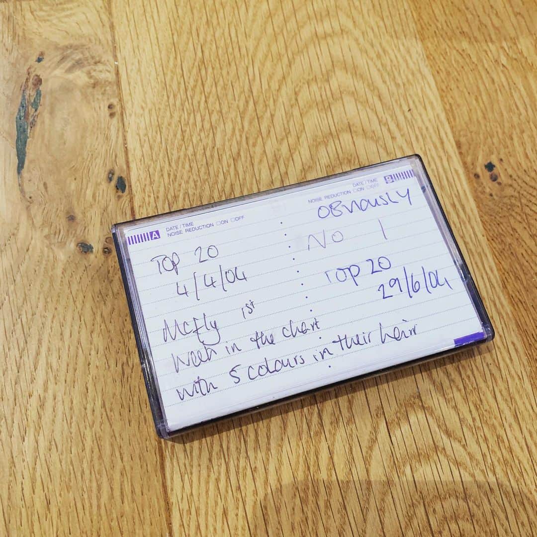 ハリー・ジャッドさんのインスタグラム写真 - (ハリー・ジャッドInstagram)「Stuff you find when you move house ☝🏽 My Mum recorded our first single on @bbcradio1 top 40 15 years ago onto cassette on the 4/4/04. Thanks mum x」9月8日 3時45分 - harryjudd
