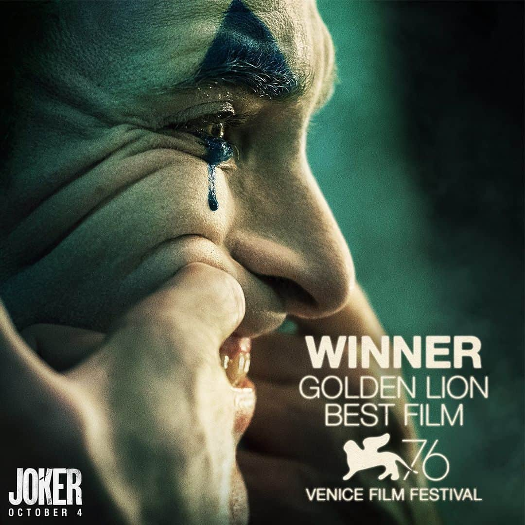 Warner Bros. Picturesさんのインスタグラム写真 - (Warner Bros. PicturesInstagram)「#JokerMovie wins the Golden Lion for Best Film at #VeniceFilmFestival.」9月8日 3時48分 - wbpictures